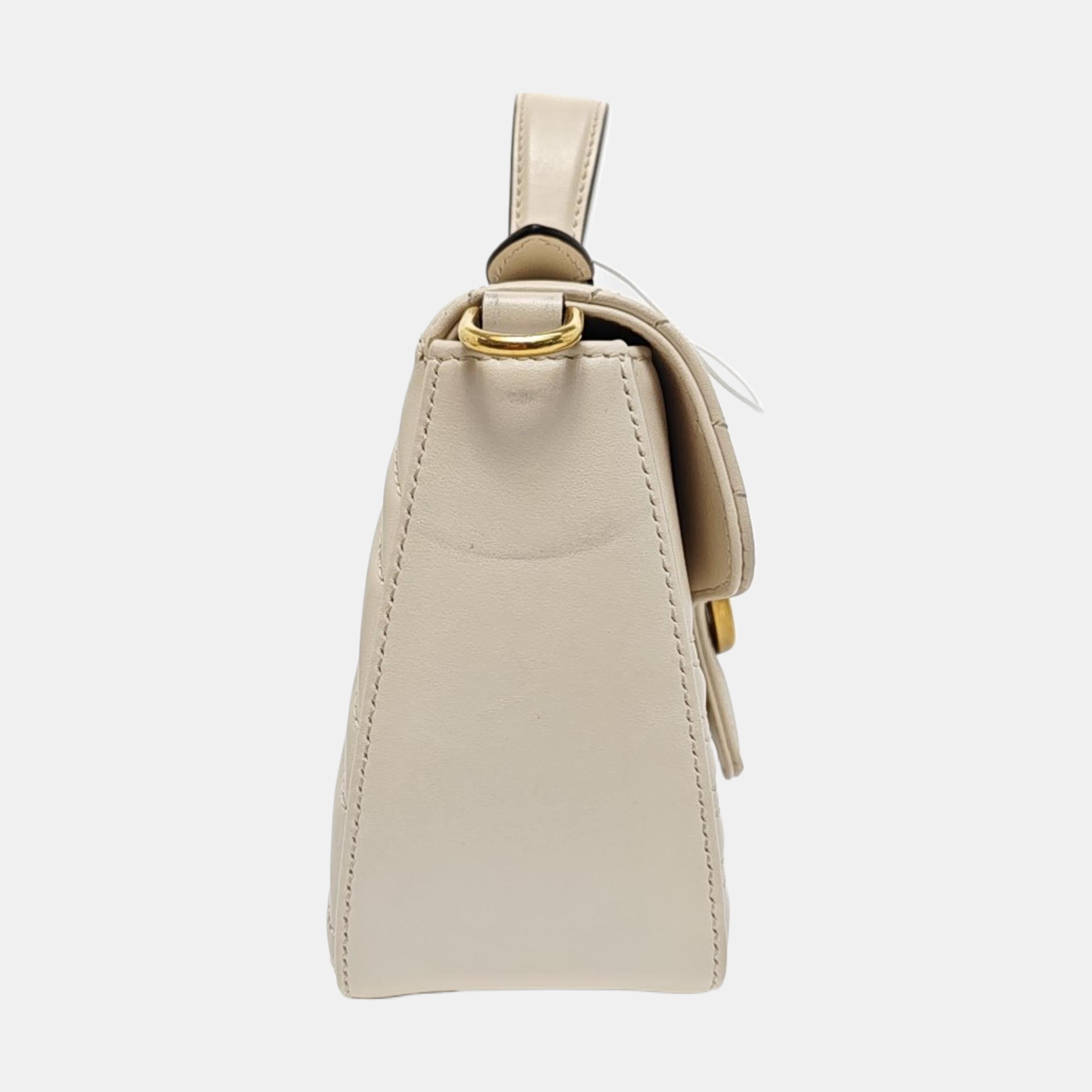 GG Marmont Mini Quilted Calfskin White