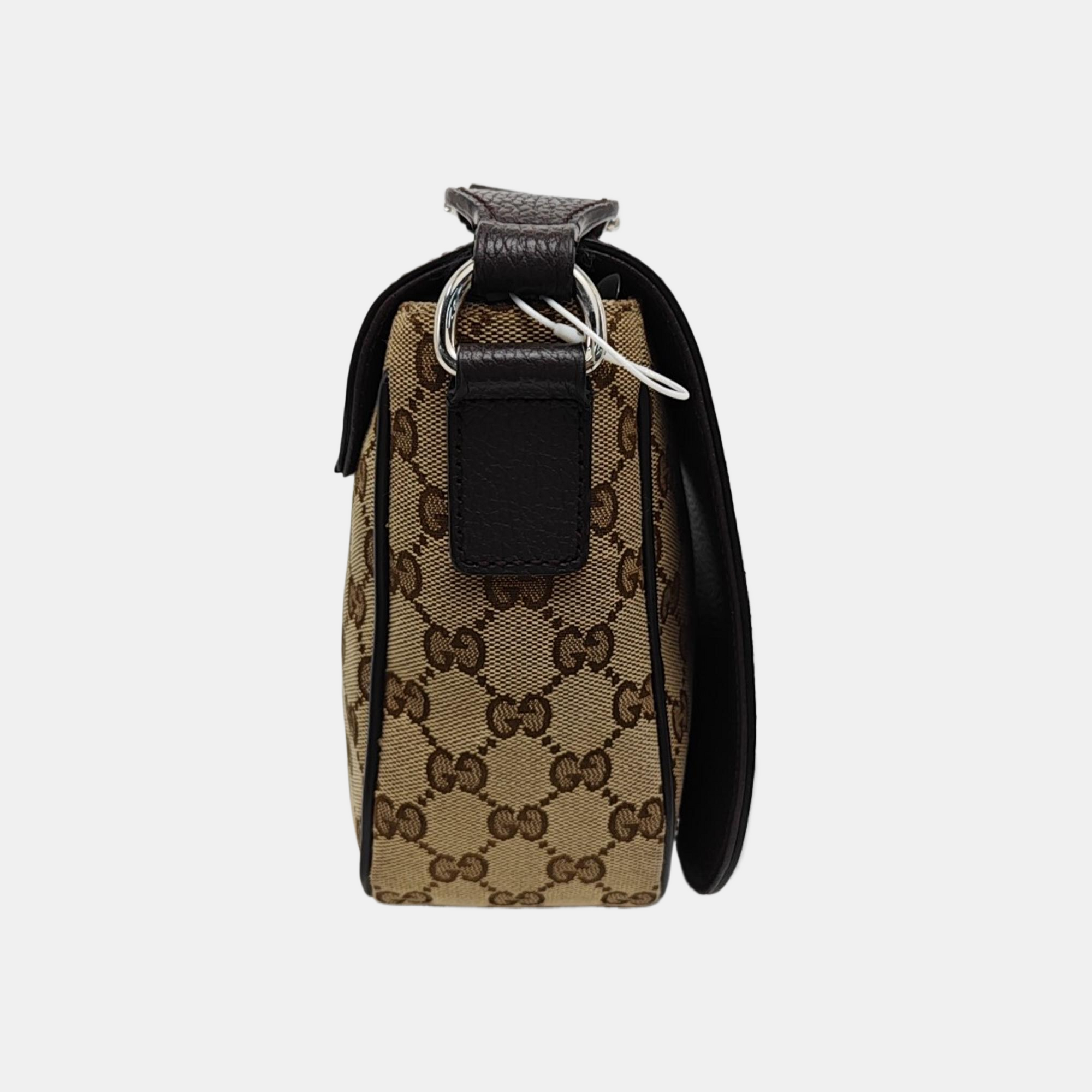 Monogram Canvas Crossbody Bag Brown
