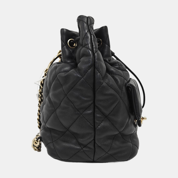 Quilted Lambskin Backpack Black