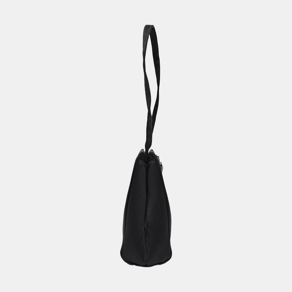 Silk Satin Tote Bag Black