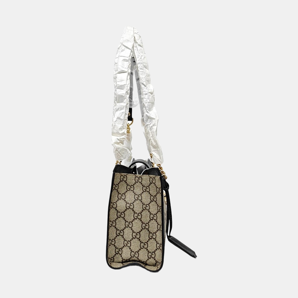 Padlock Small Monogram Coated Canvas Beige