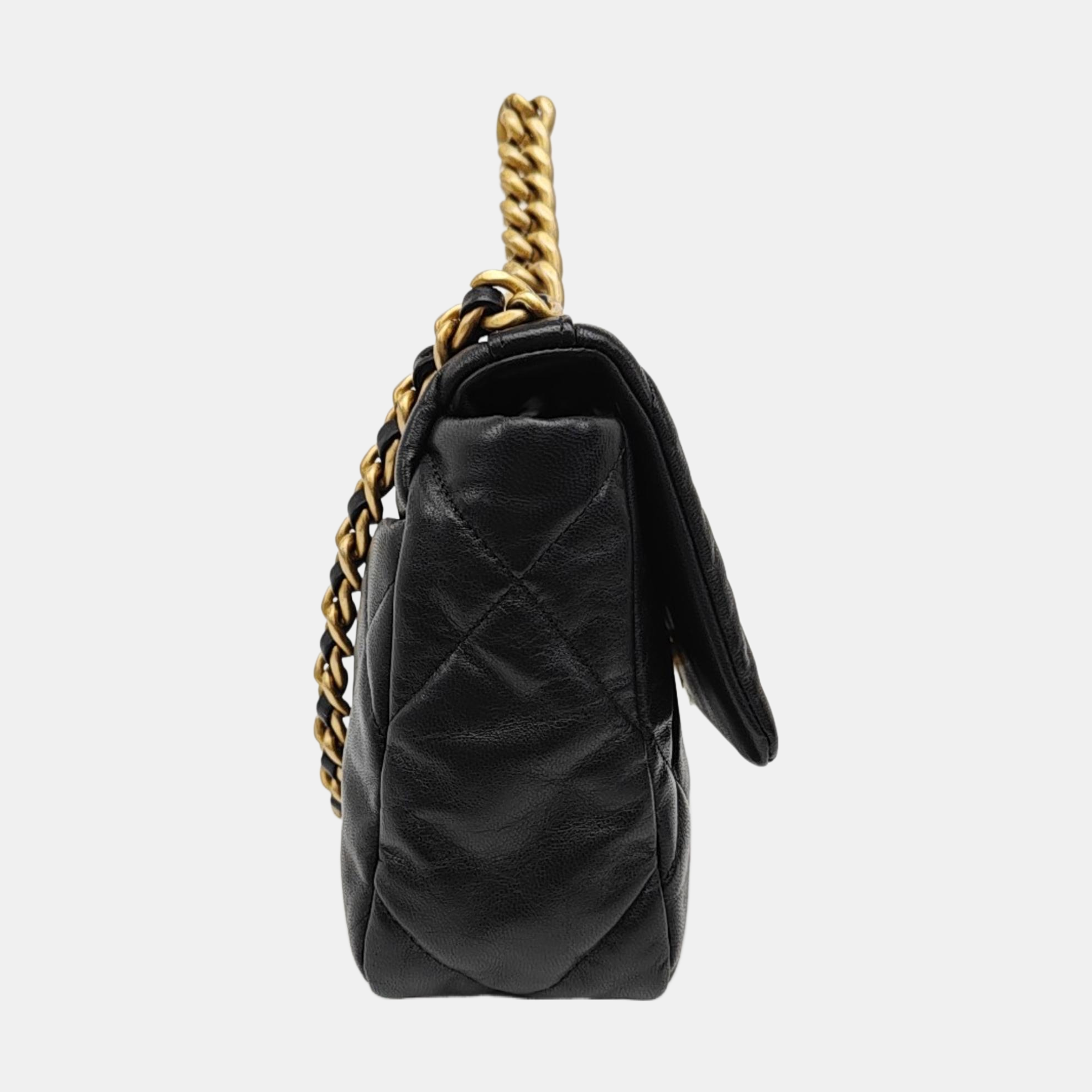 CHANEL 19 Small Quilted Lambskin Black