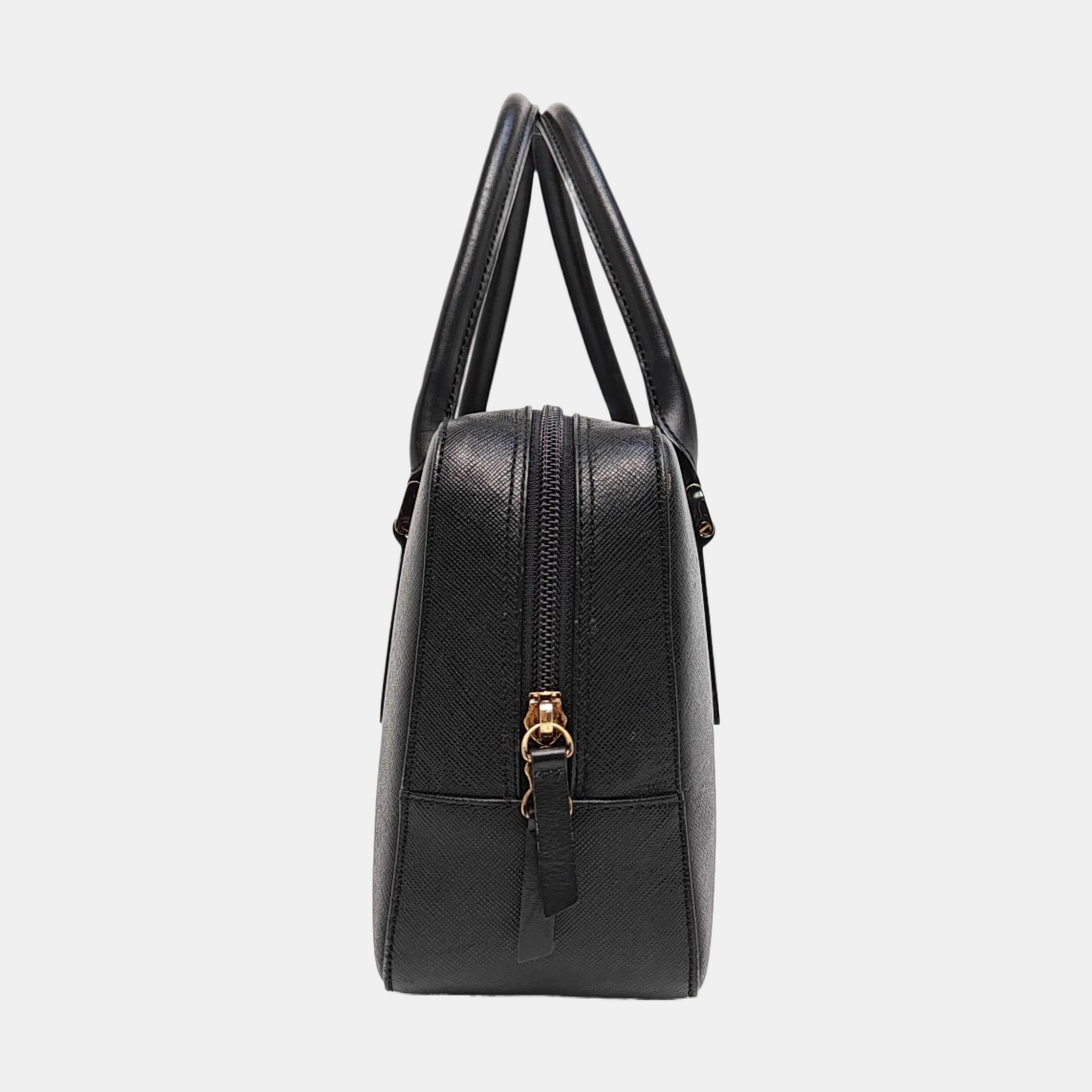 Calfskin Top Handle Bag Black