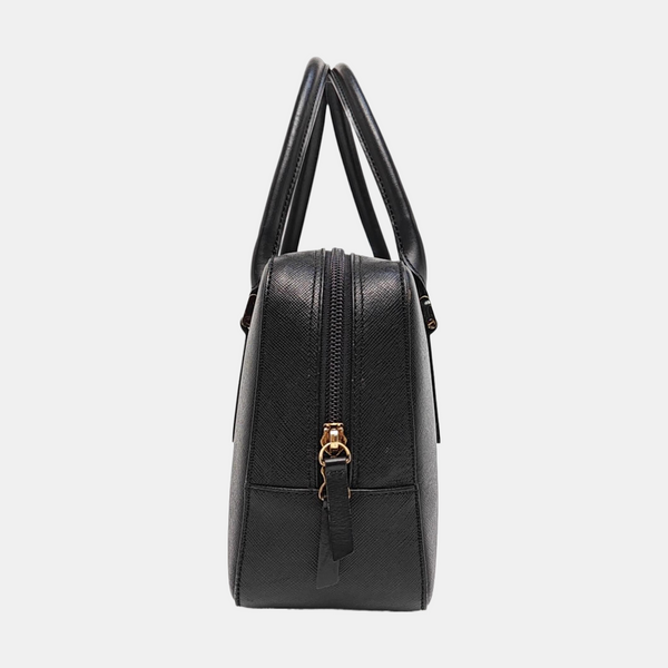 Calfskin Top Handle Bag Black