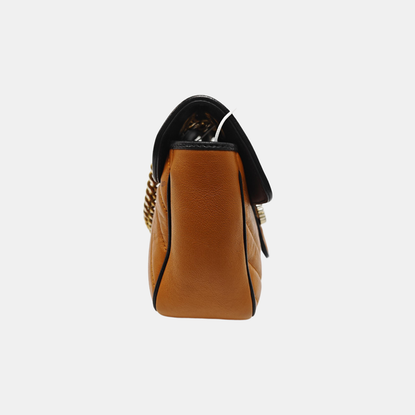 GG Marmont Medium Quilted Calfskin Yellow