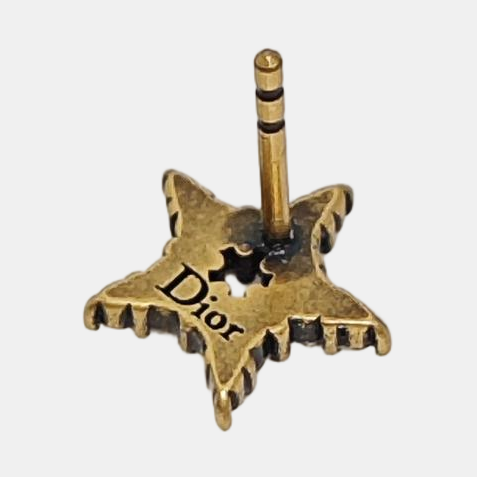 Dior Tribales Metal Gold Stud Earrings