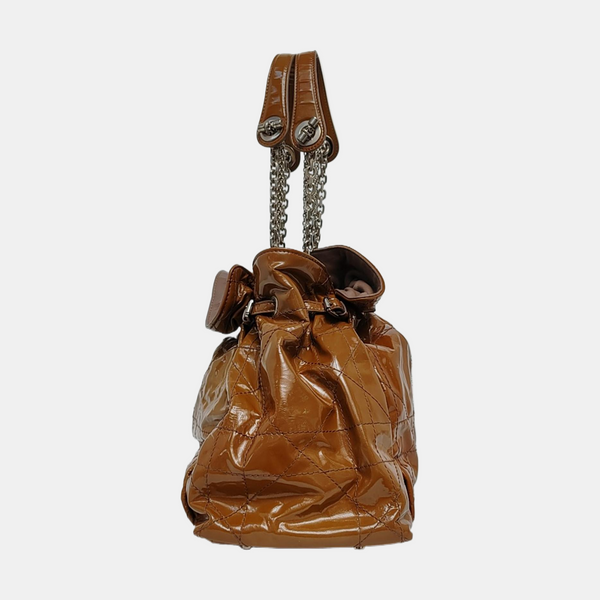Le Trente Cannage Patent Leather Brown
