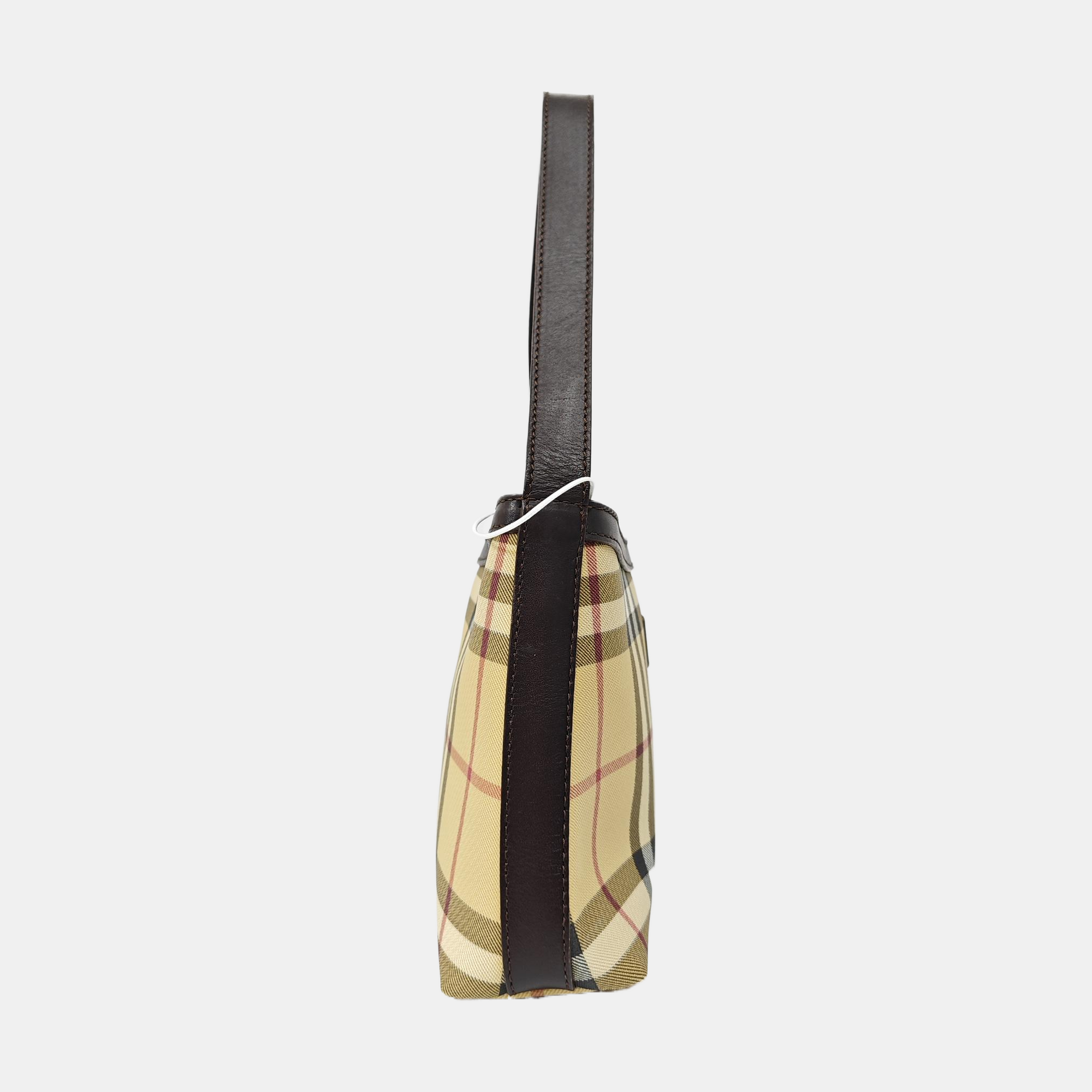 Coated Canvas Top Handle Bag Beige