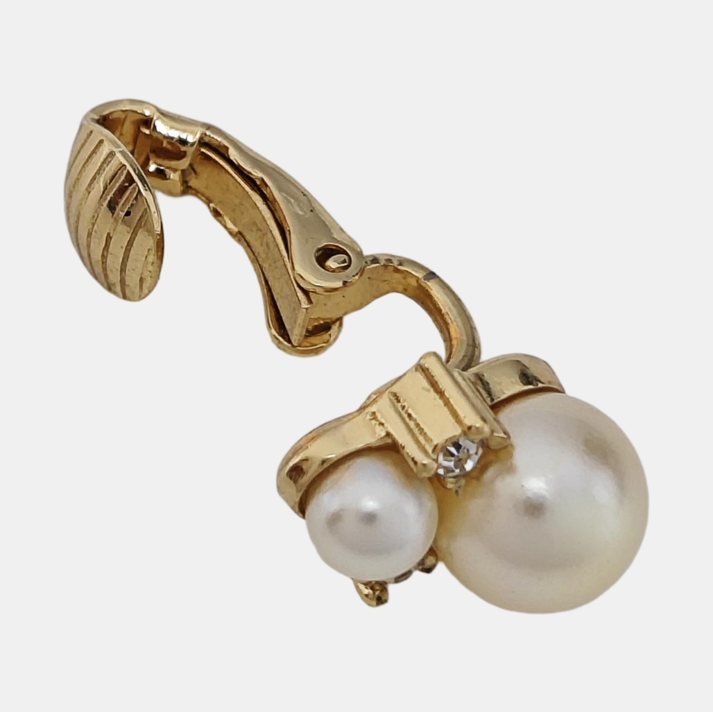 Metal White Clip On Earrings
