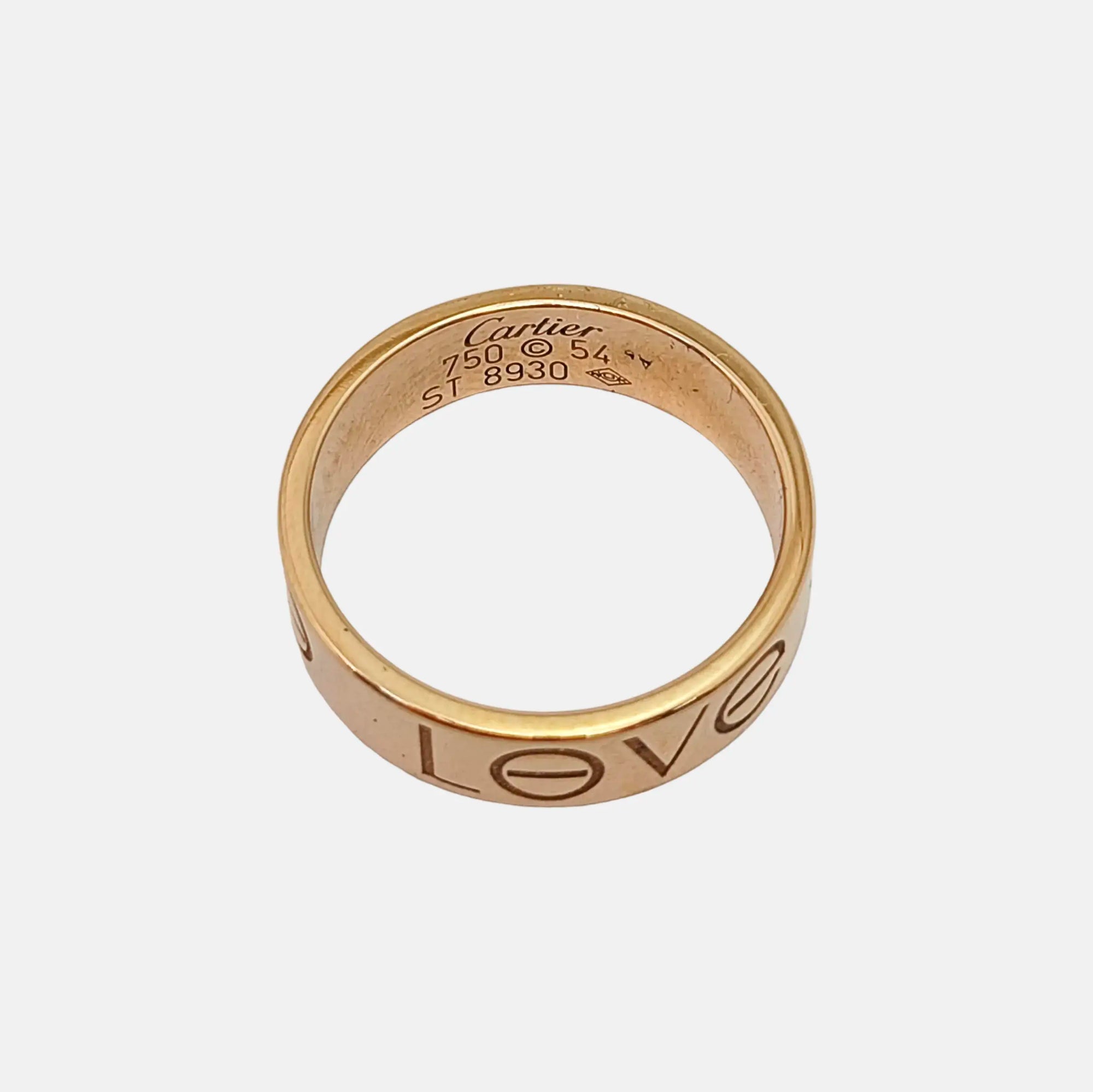 LOVE 18k Rose Gold Ring EU 54