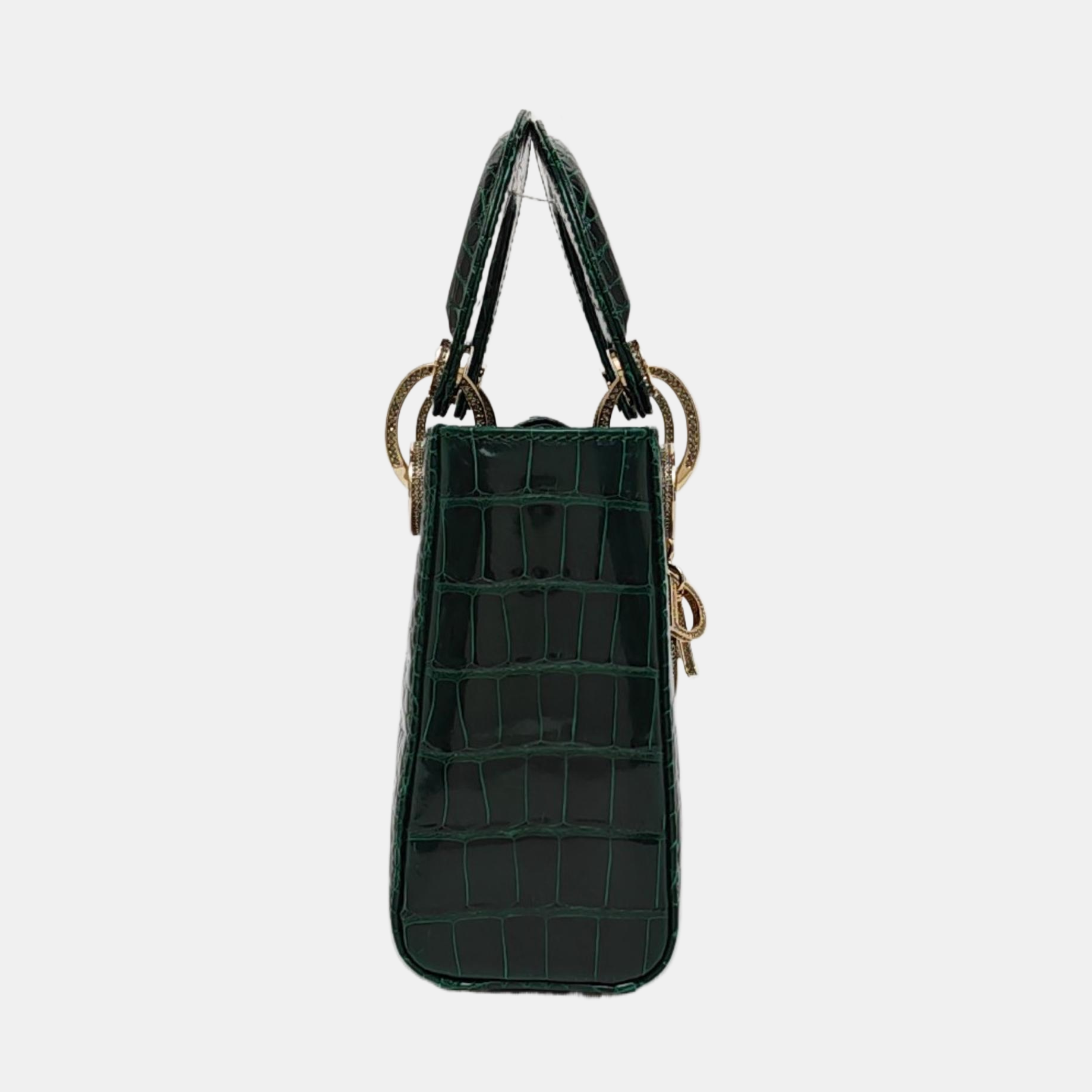 Lady Dior Mini Crocodile Green