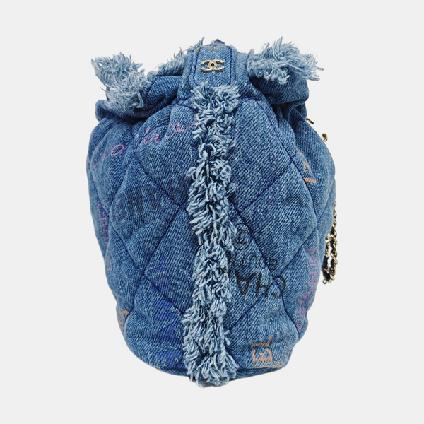 Quilted Denim Blue