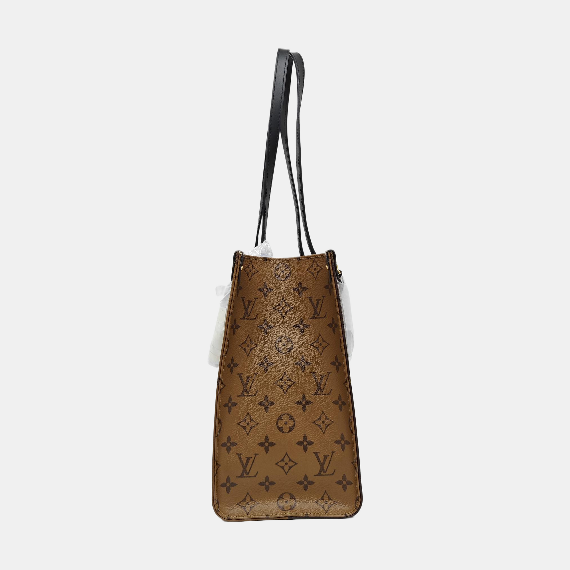 ONTHEGO MM Monogram Coated Canvas Brown