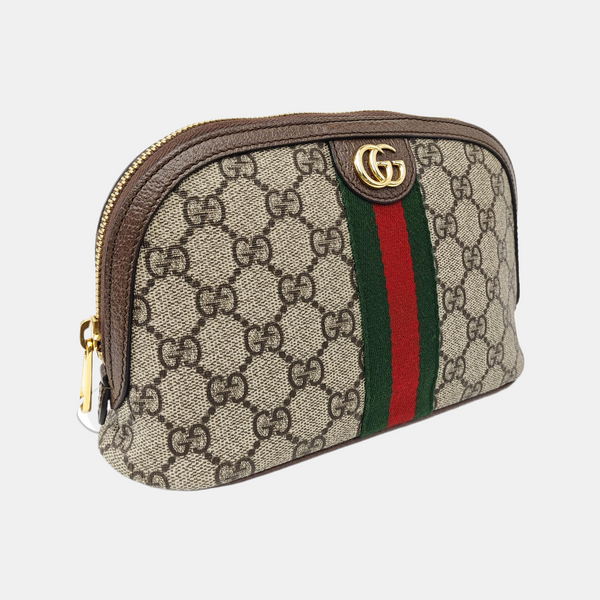 Ophidia Large Monogram Coated Canvas Beige