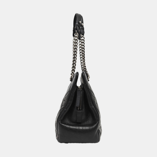 Quilted Calfskin Tote Bag Black
