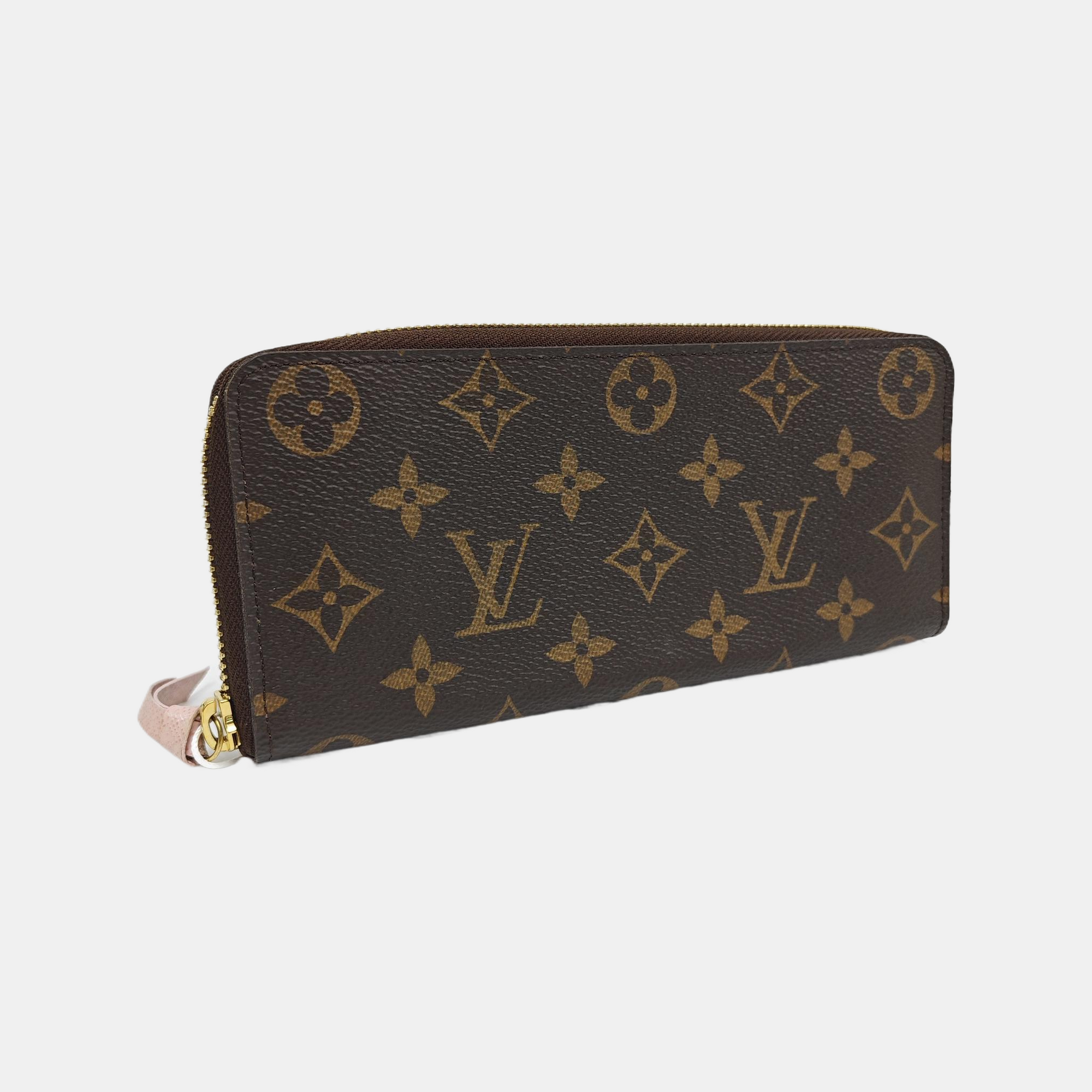 CLÉMENCE Monogram Coated Canvas Brown Wallet