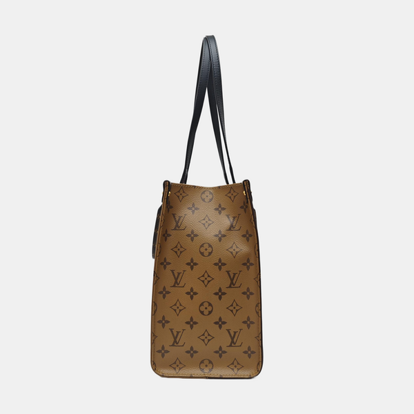 ONTHEGO MM Monogram Coated Canvas Brown