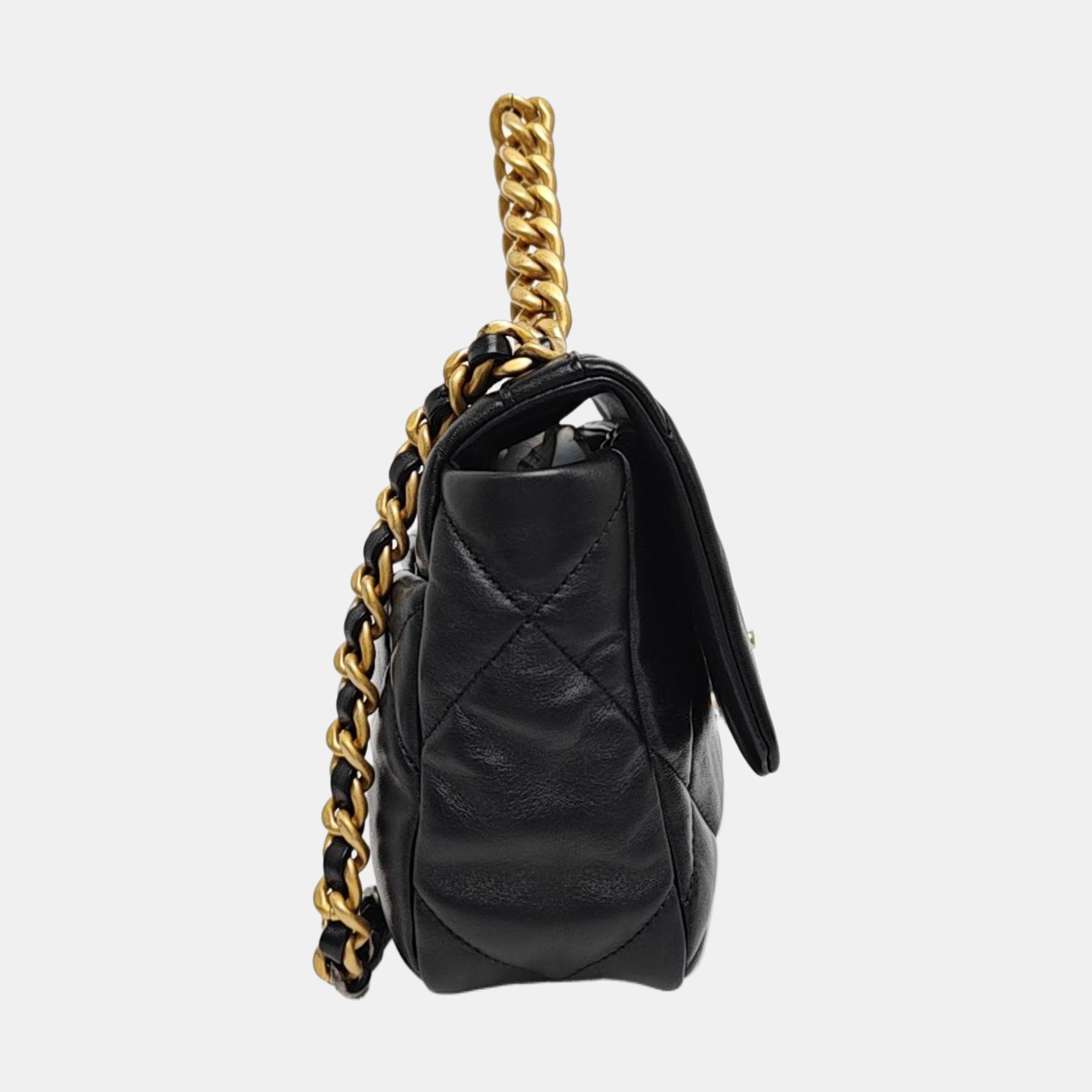 CHANEL 19 Small Quilted Lambskin Black