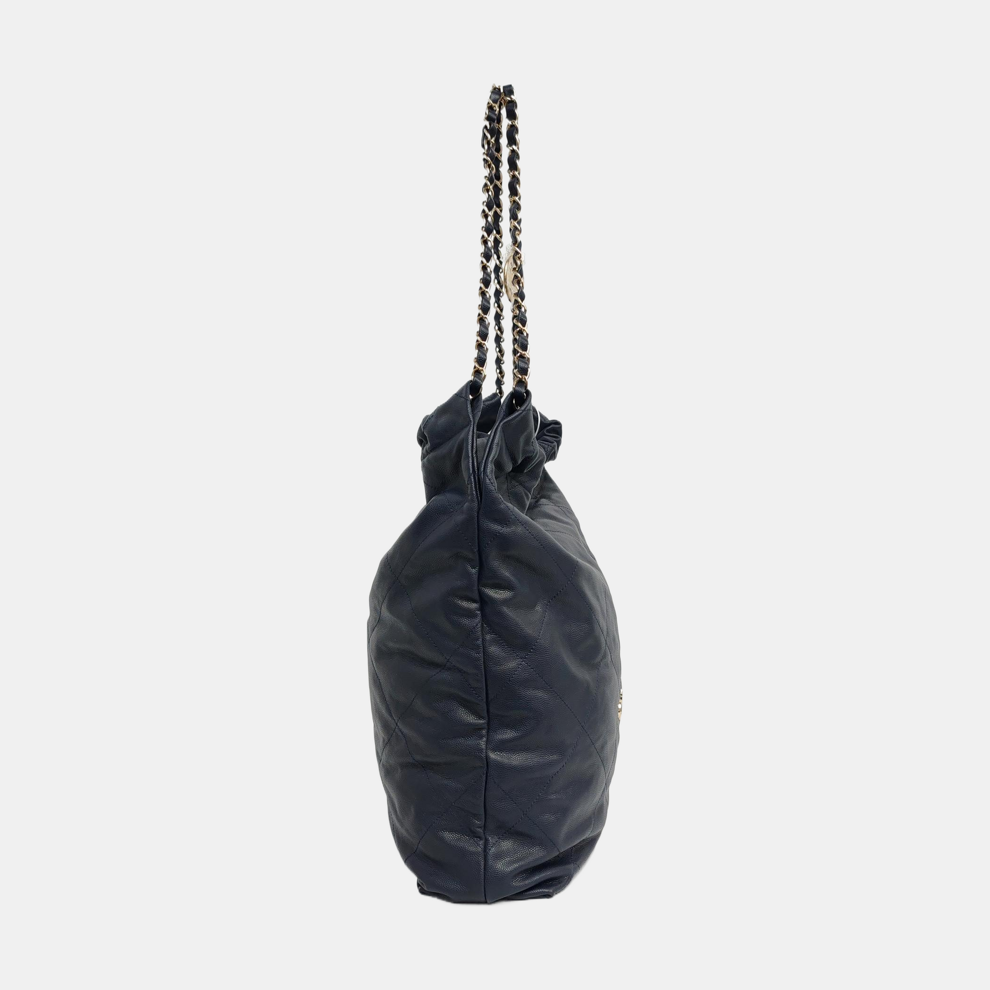 CHANEL 22 Small Quilted Calfskin Blue