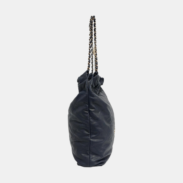 CHANEL 22 Small Quilted Calfskin Blue