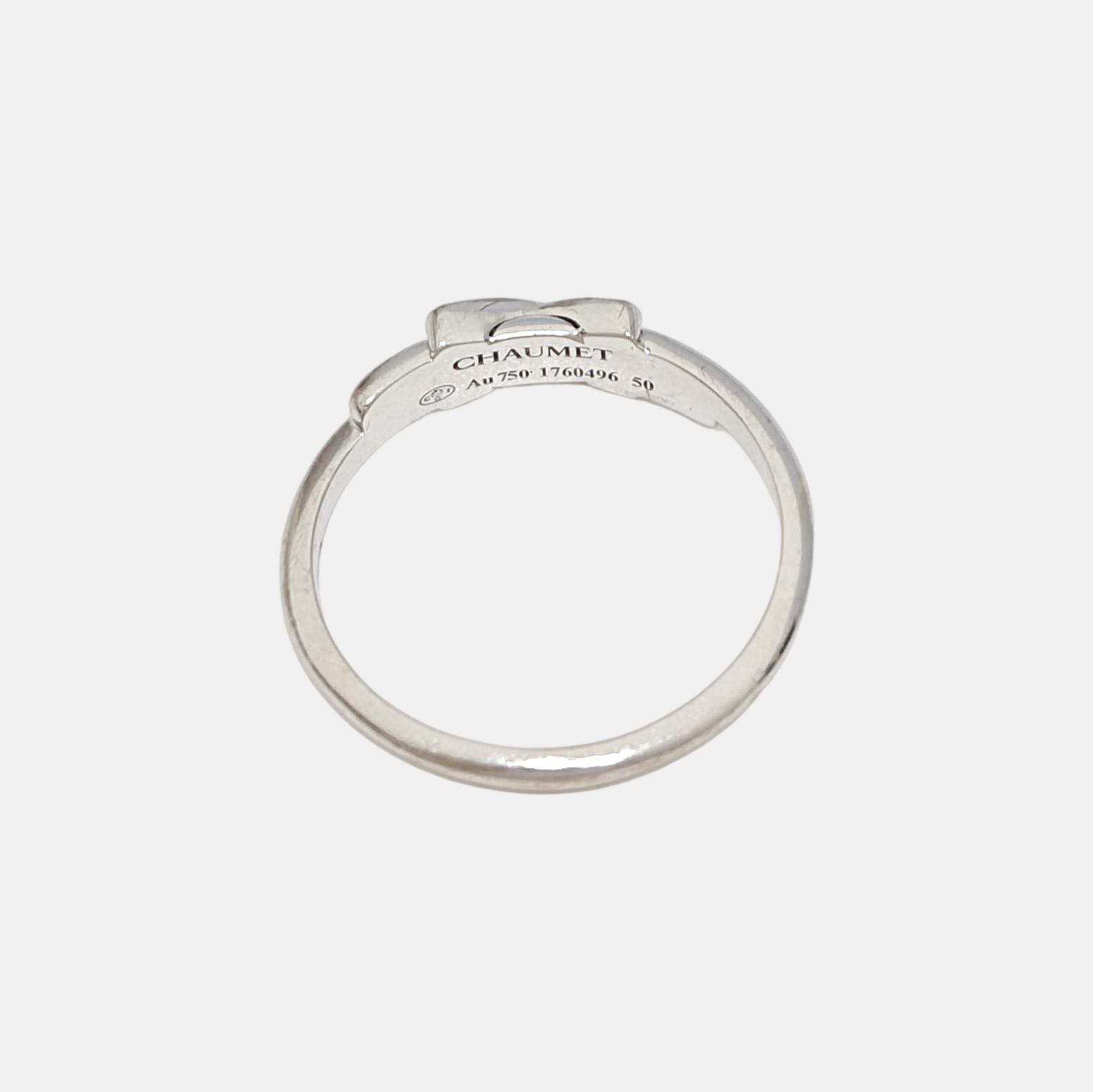 Jeux De Liens 18k White Gold Silver Ring EU 50