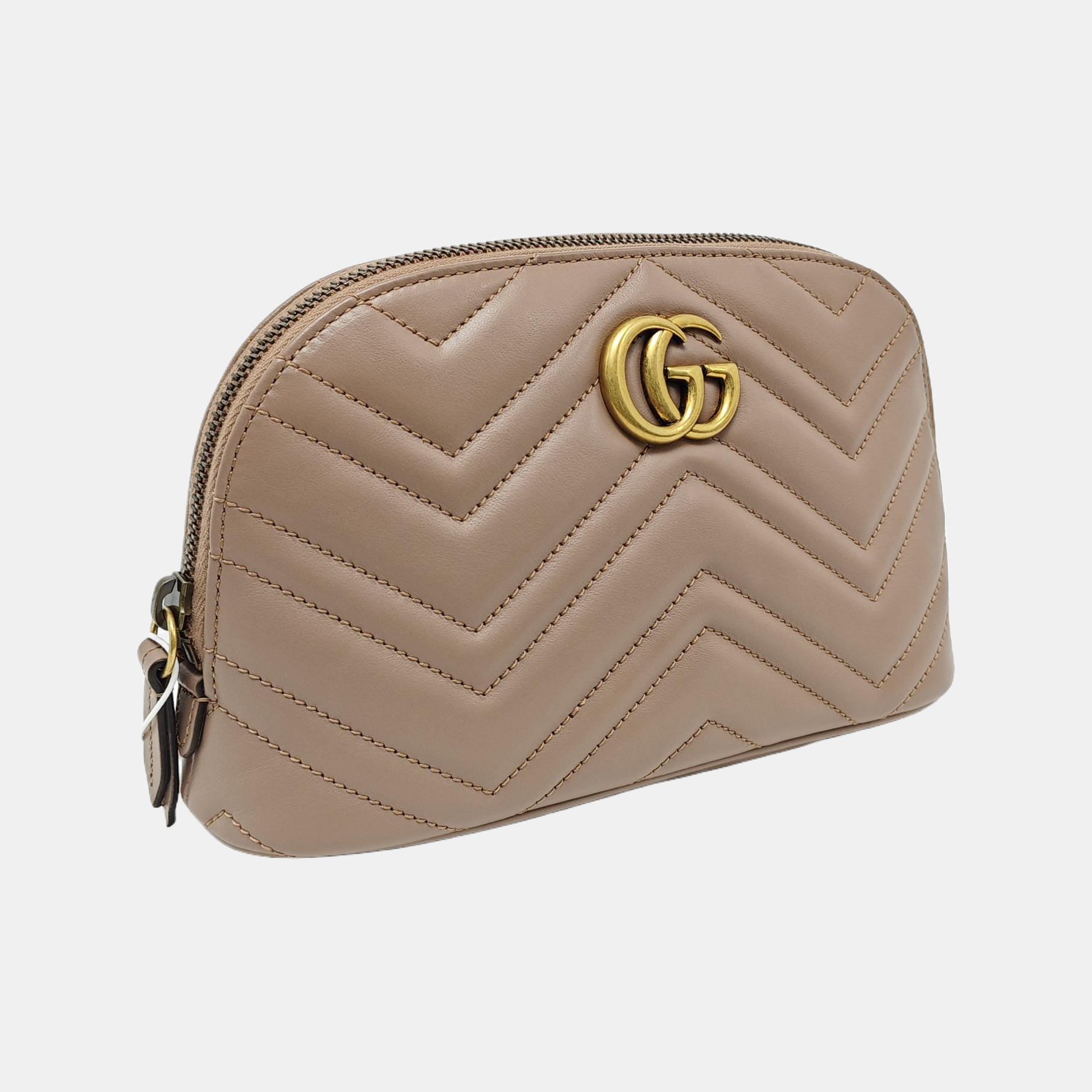 GG Marmont Large Quilted Calfskin Beige