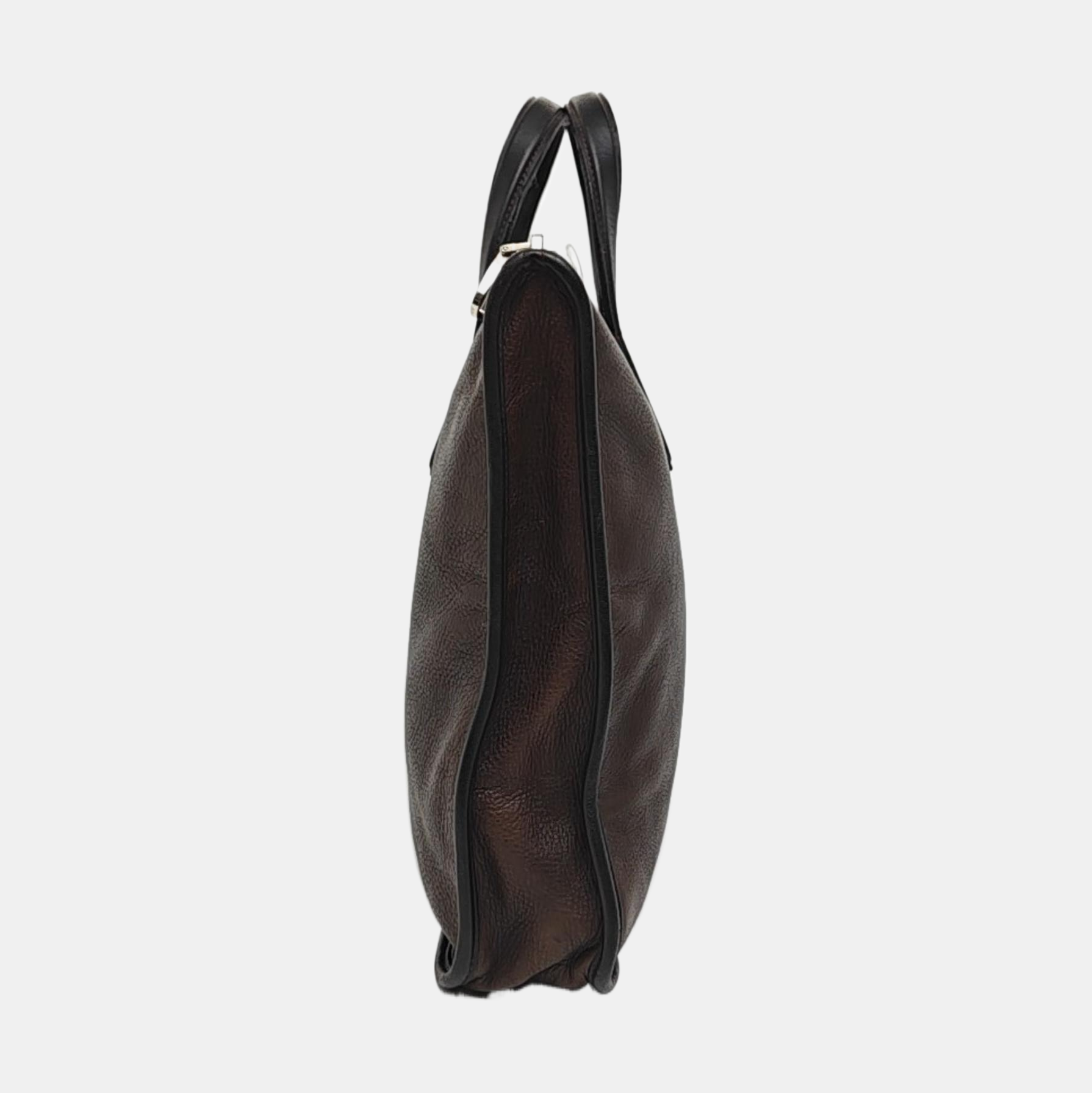 Calfskin Top Handle Bag Brown
