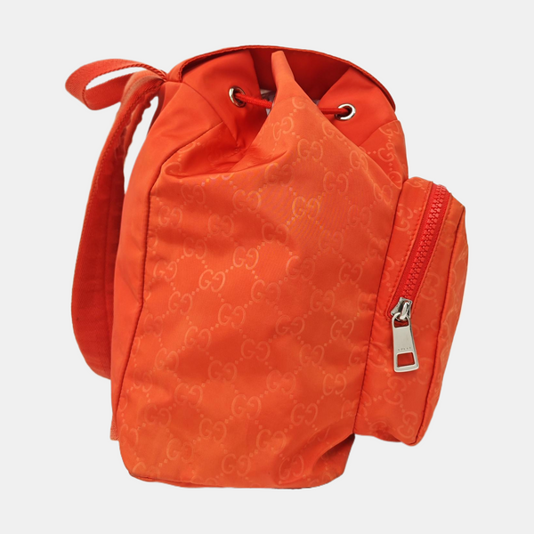 Monogram Nylon Backpack Red