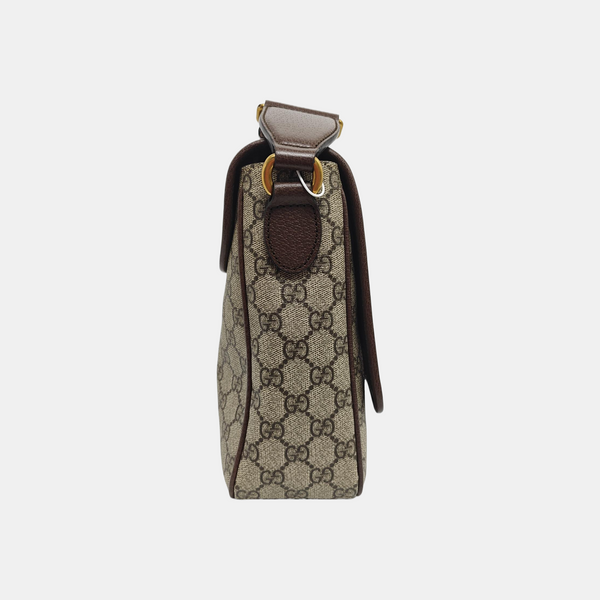 Ophidia Small Monogram Coated Canvas Beige