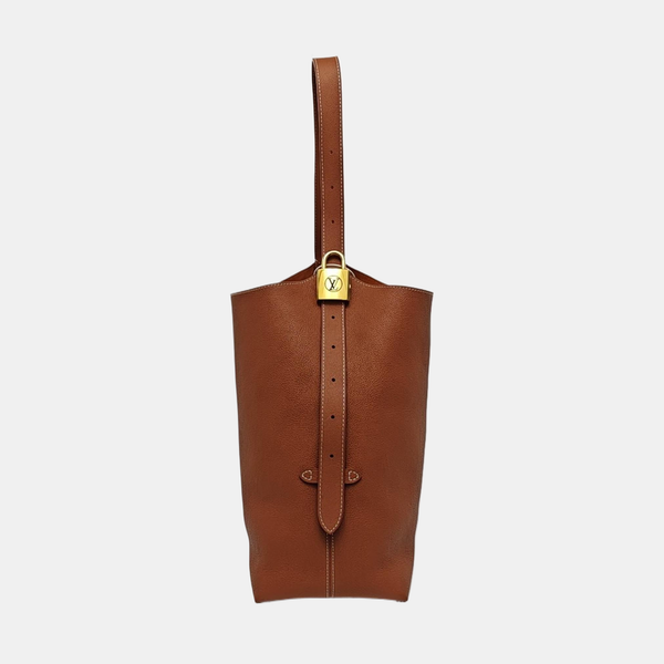 LOW KEY HOBO MM Monogram Calfskin Brown