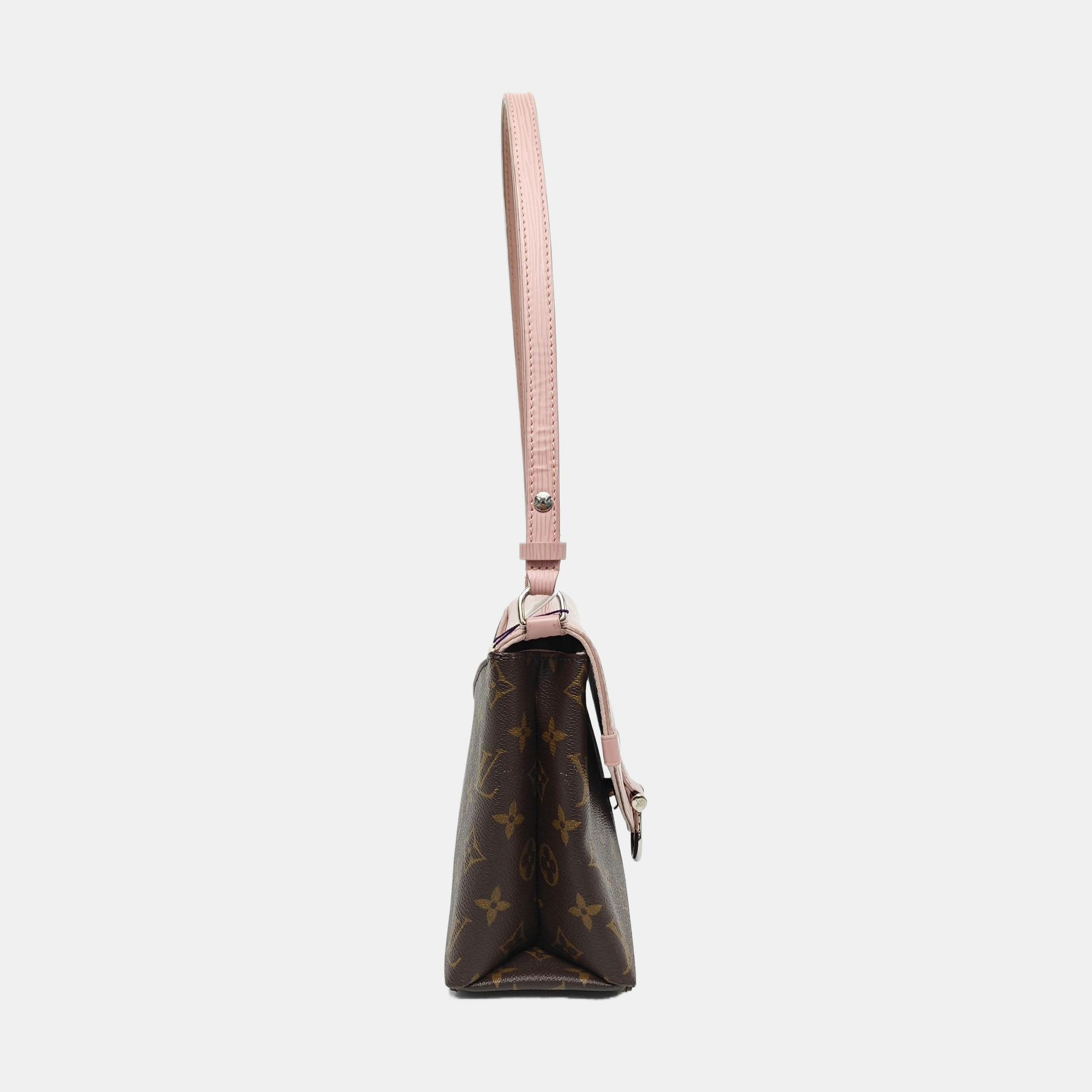 SAINT MICHEL Monogram Coated Canvas Pink