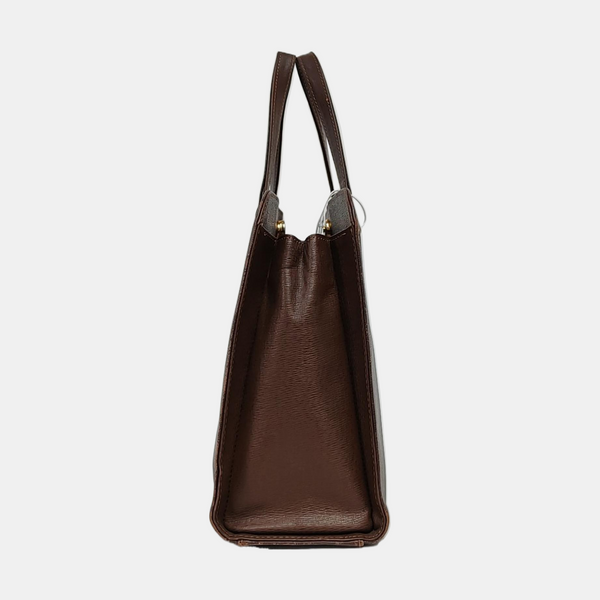 Calfskin Top Handle Bag Brown