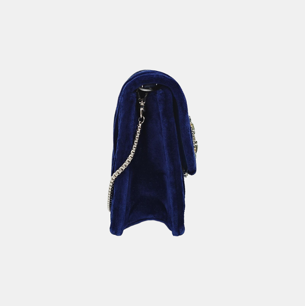 Velvet Shoulder Bag Blue