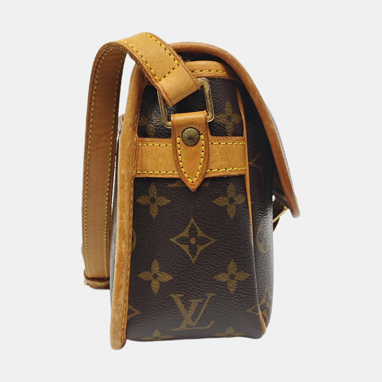 SOLOGNE PM Monogram Coated Canvas Brown
