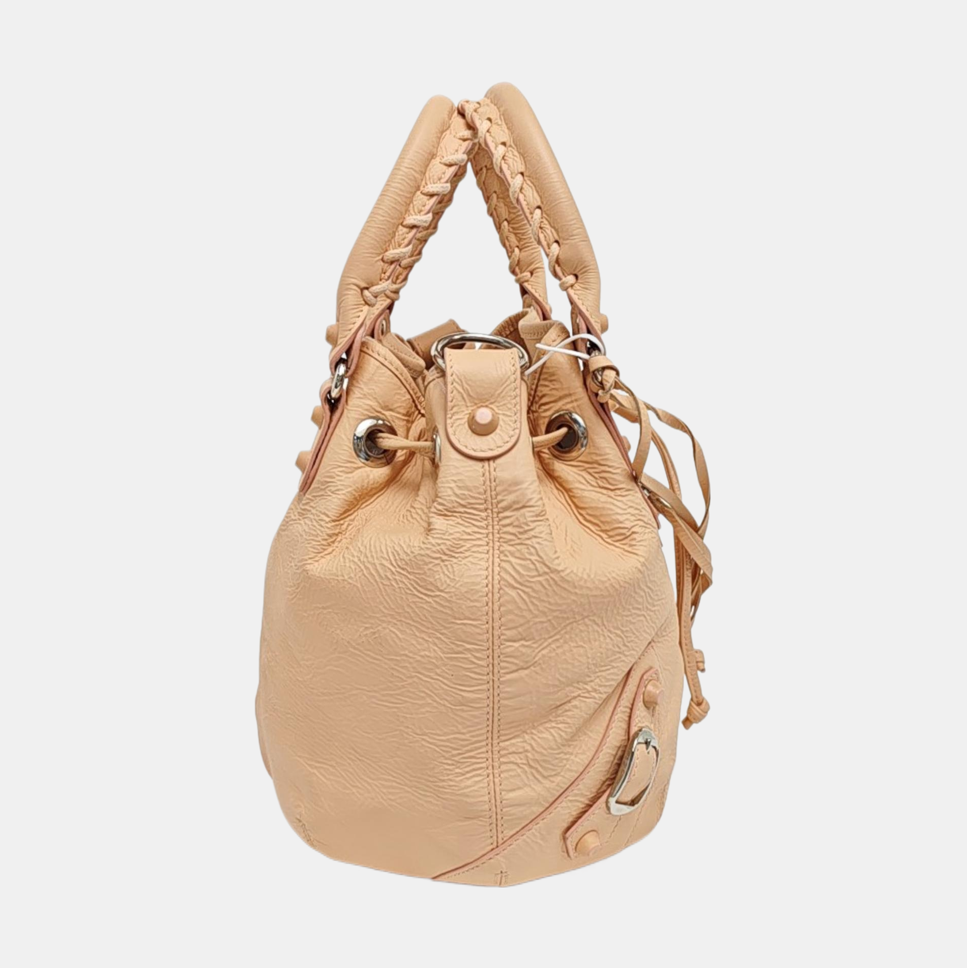 Pompon Bag Calfskin Pink