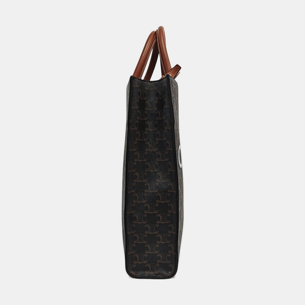 CABAS CELINE Small Coated Canvas Brown