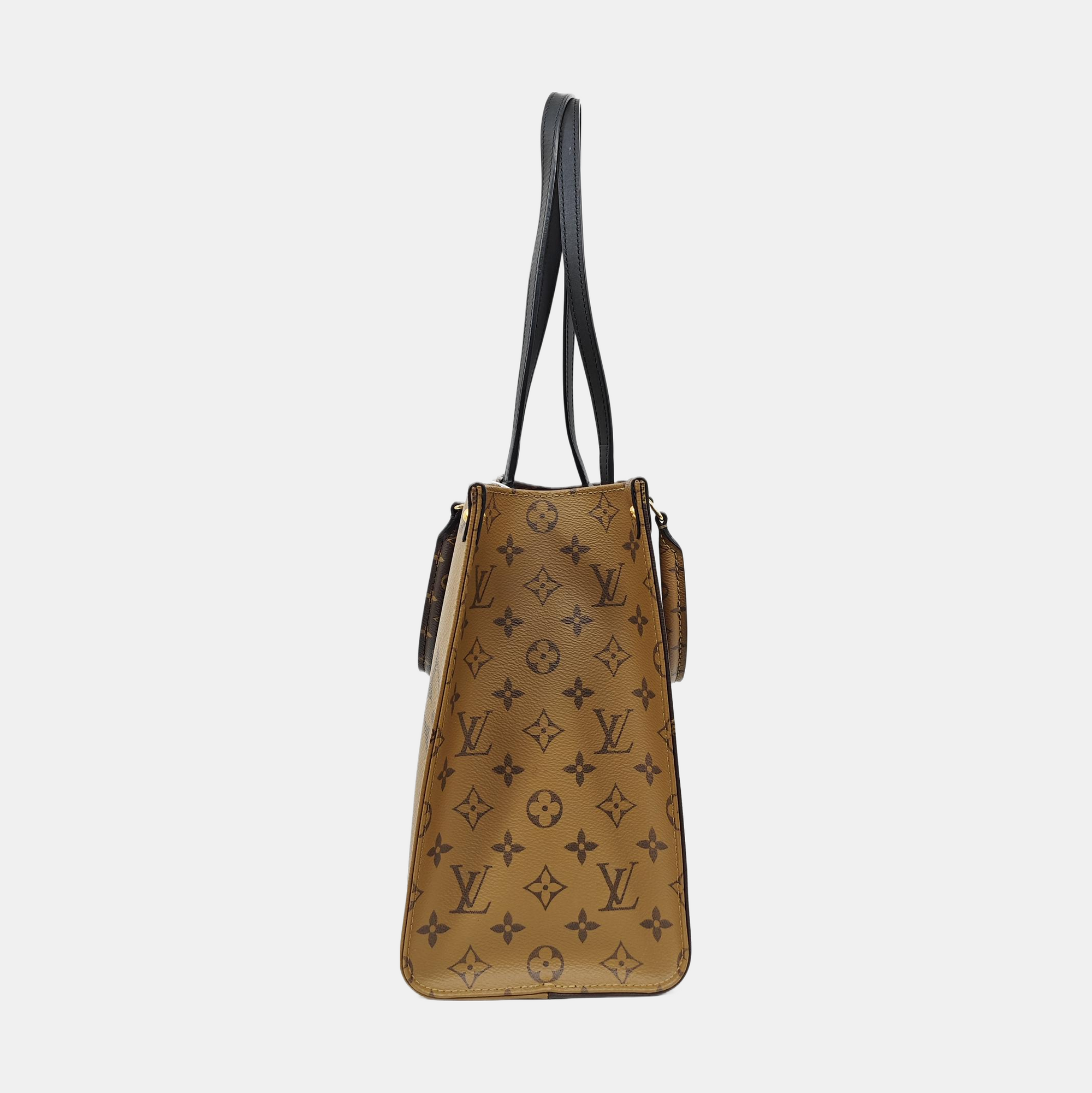 ONTHEGO MM Monogram Coated Canvas Brown