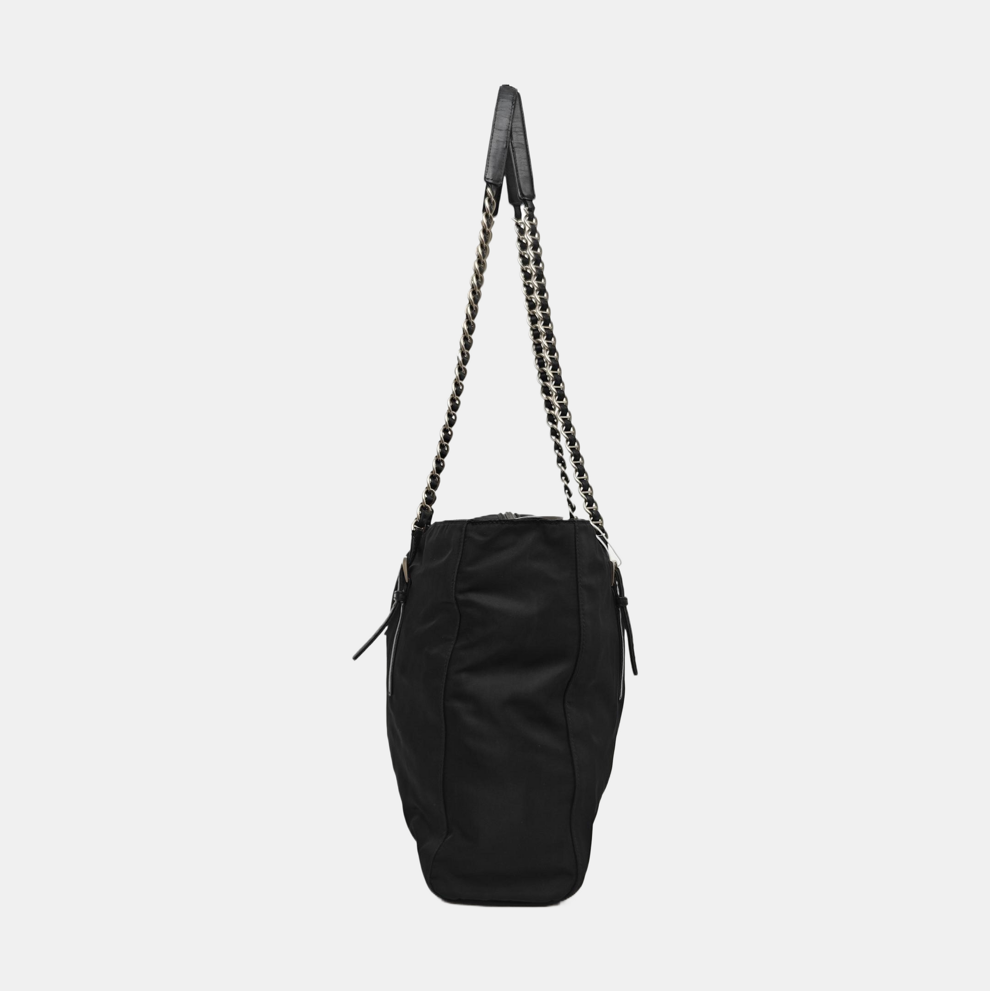 Nylon Shoulder Bag Black