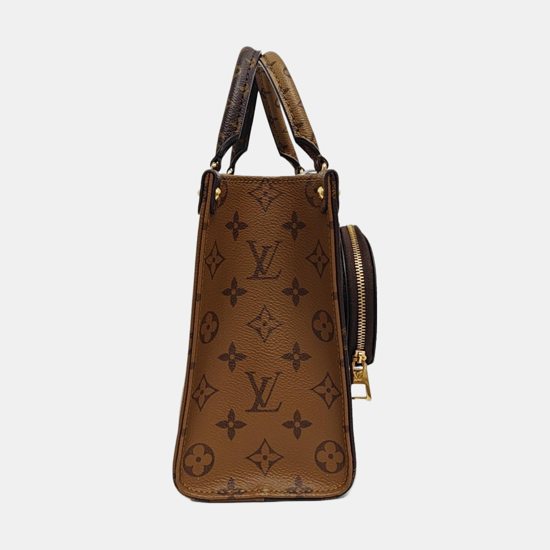 ONTHEGO PM Monogram Coated Canvas Brown
