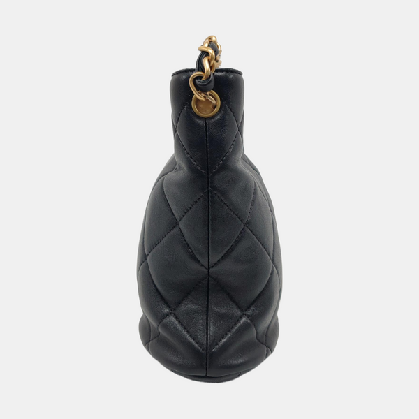 COCO LOVE Quilted Lambskin Black