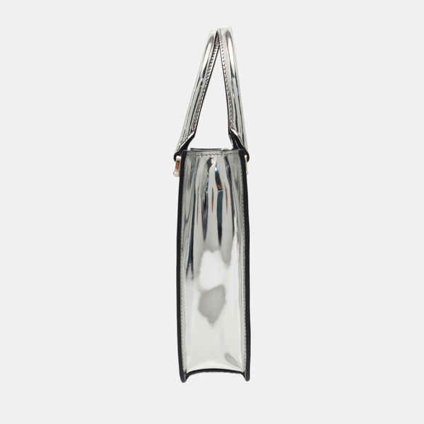 Panier Small Patent Leather Silver