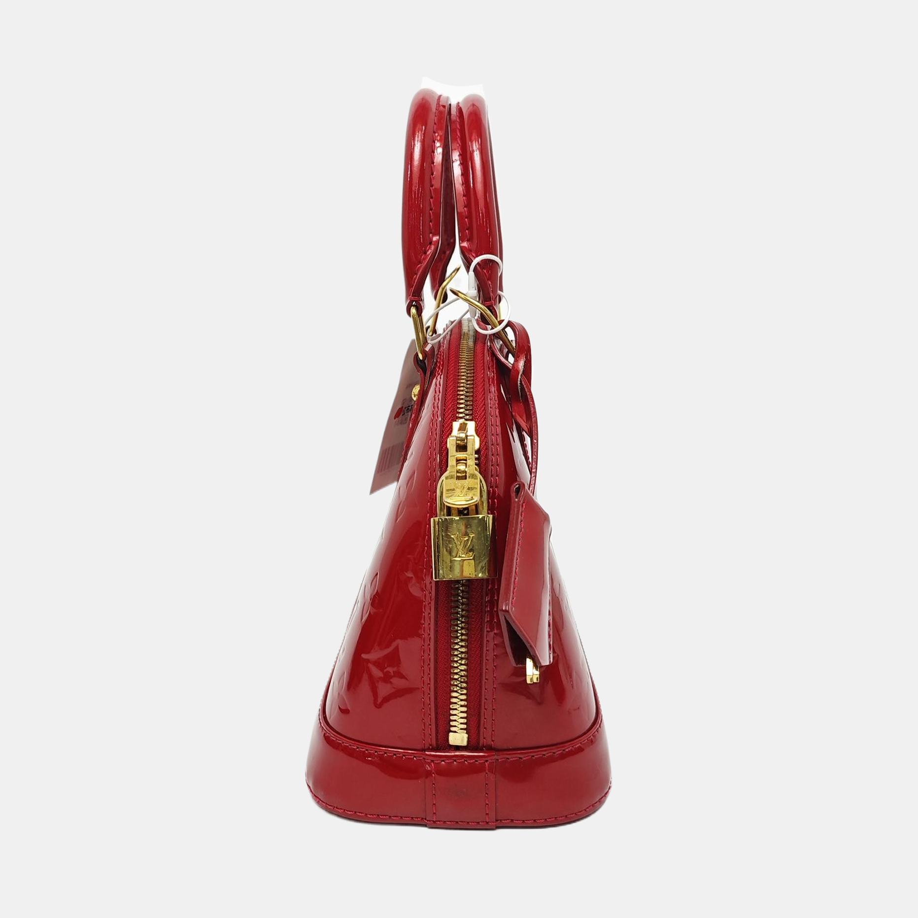 ALMA BB Monogram Patent Leather Red