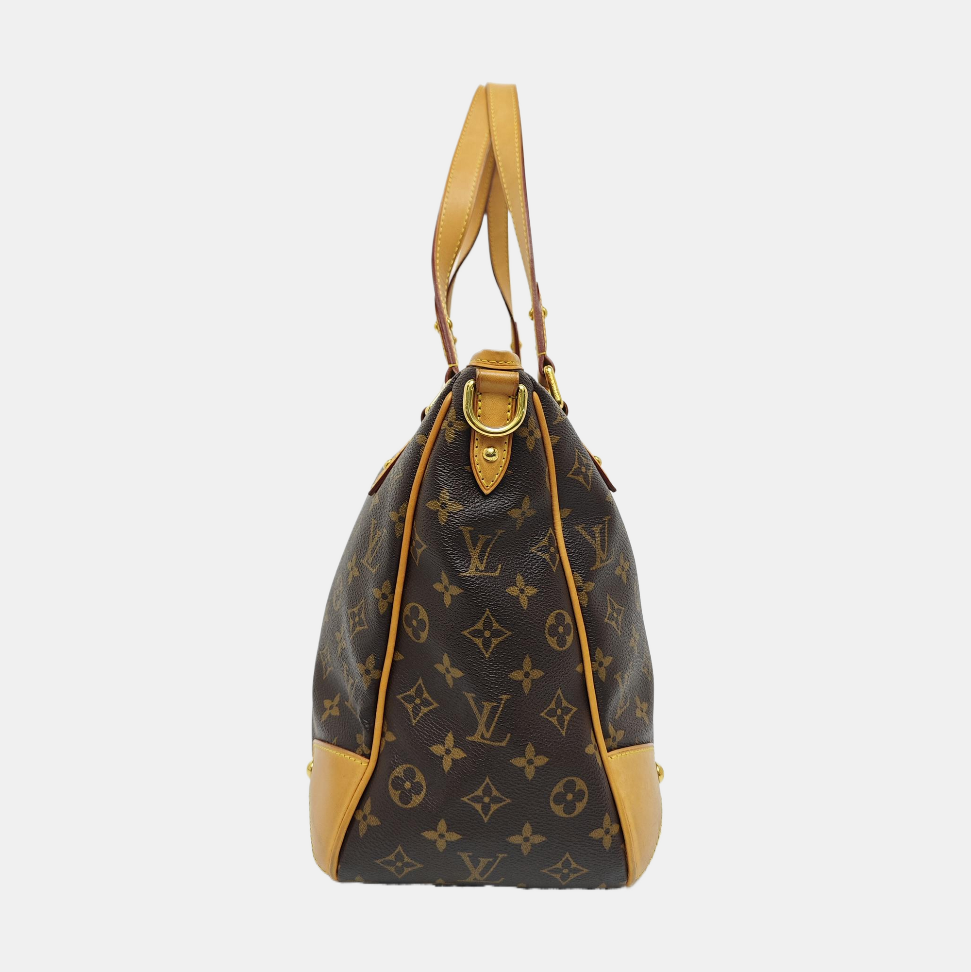 ESTRELA MM Monogram Coated Canvas Brown