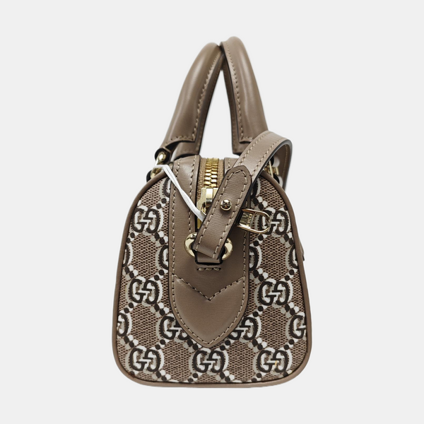 Monogram Coated Canvas Shoulder Bag Super Mini Gray