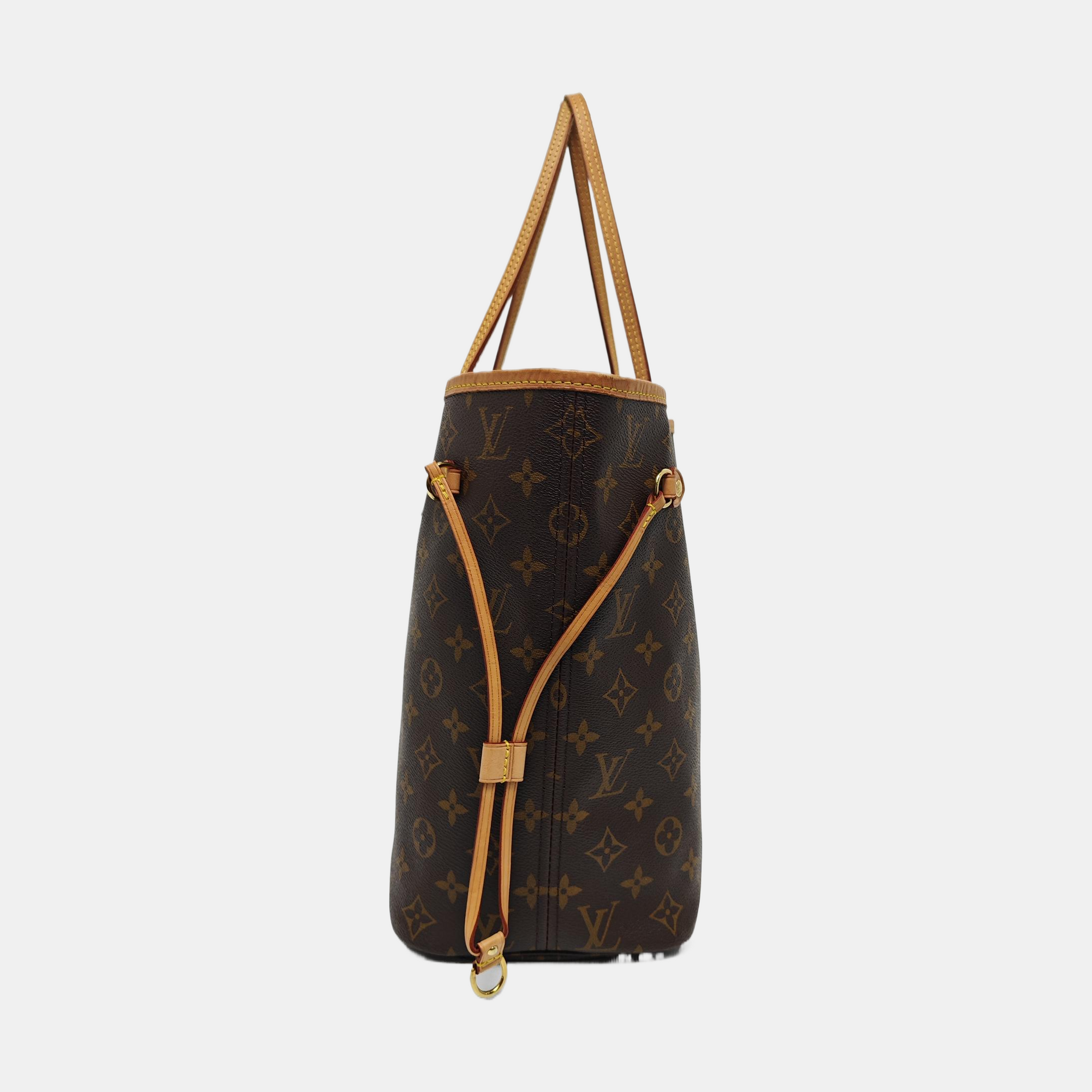 NEVERFULL MM Monogram Coated Canvas Brown