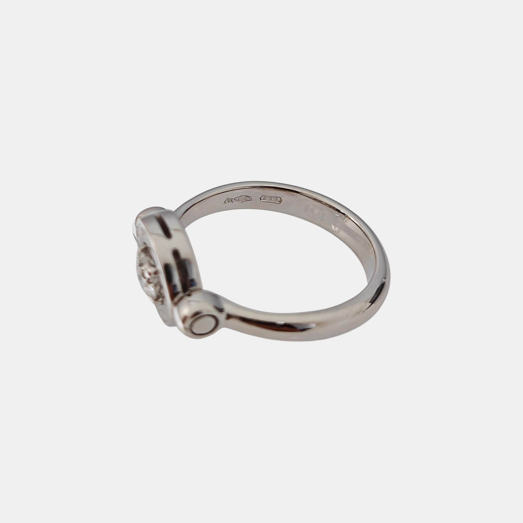 BVLGARI BVLGARI 18k White Gold Silver Ring EU 52