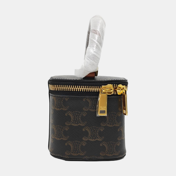 Coated Canvas Shoulder Bag Black