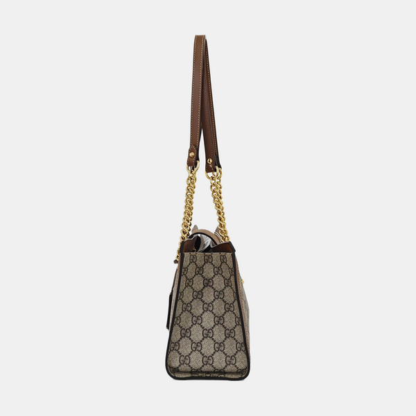 Padlock Small Monogram Coated Canvas Beige