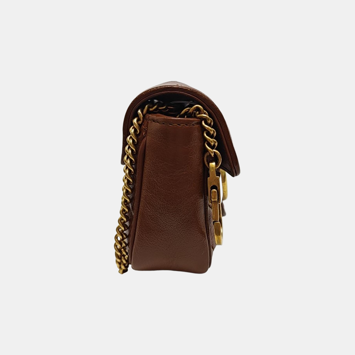 GG Marmont Mini Quilted Calfskin Brown
