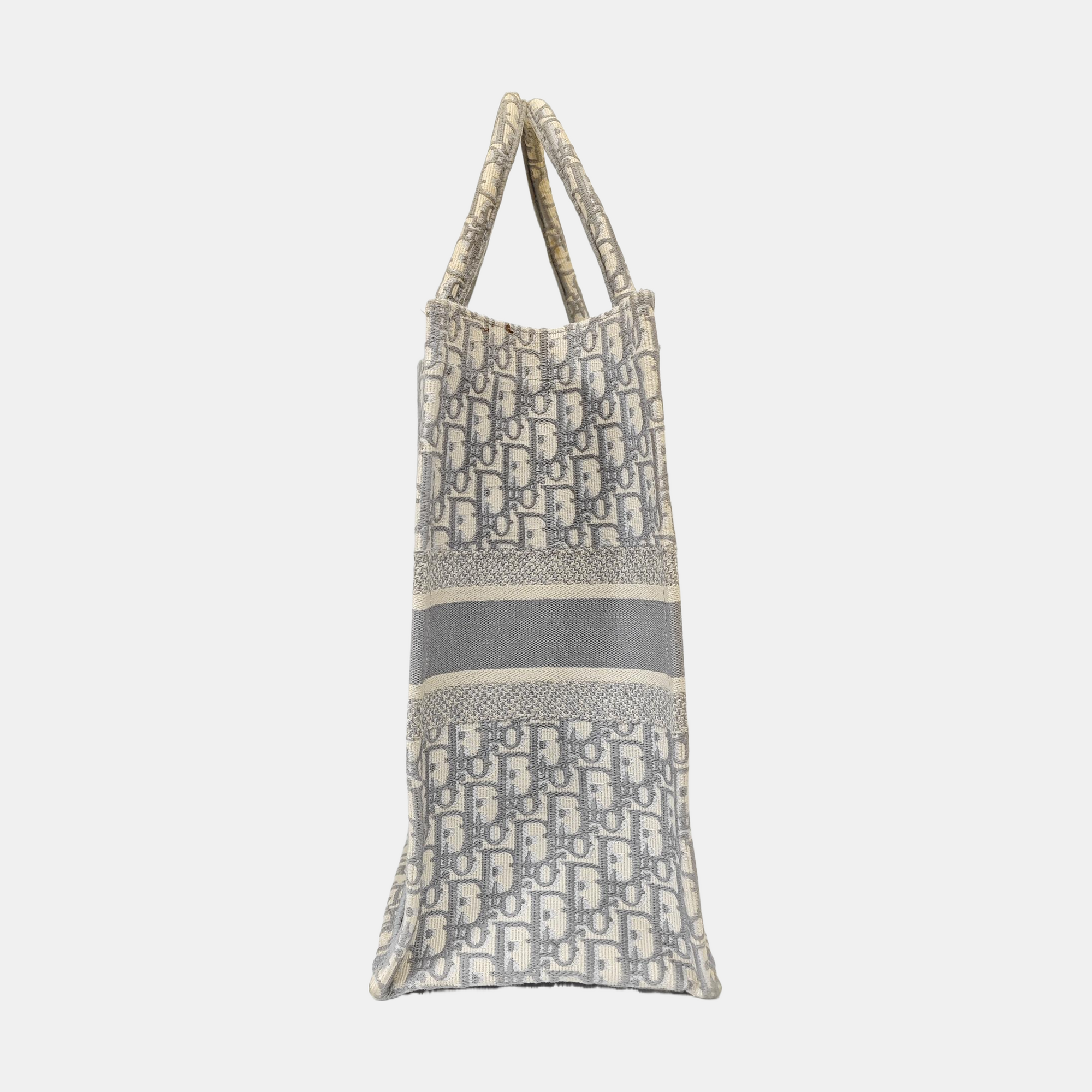 Book Tote Large Oblique Canvas Gray